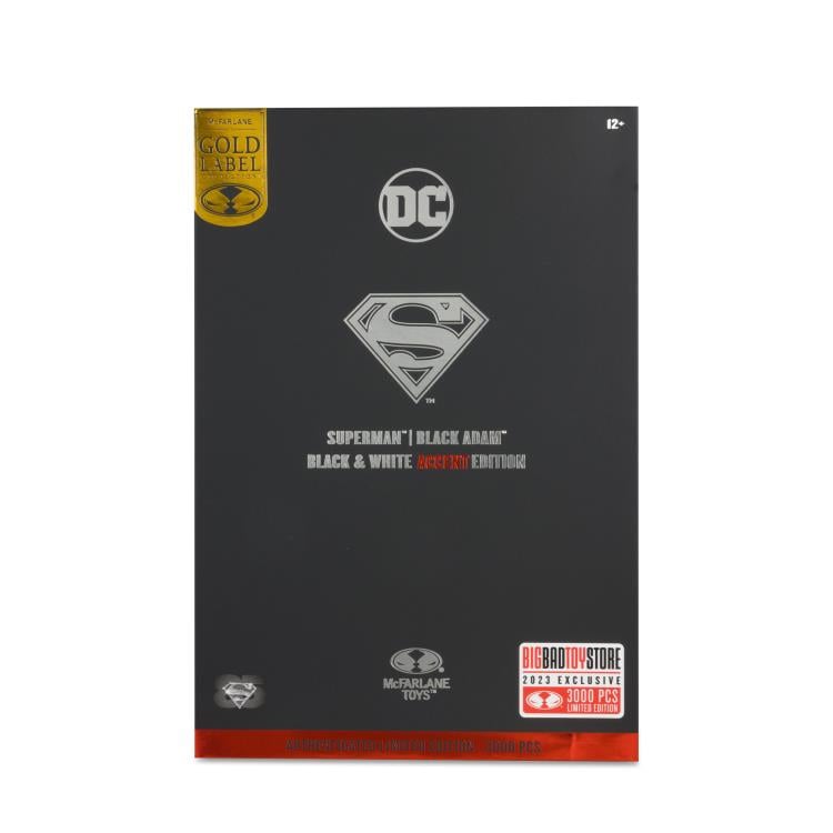 DC Comics Superman BBTS Exclusive Limited Black & White Accent Edition Figure Gallery Image 10