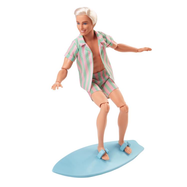 Barbie: The Movie Ken Doll (Pastel Striped Beach Outfit) Gallery Image 7
