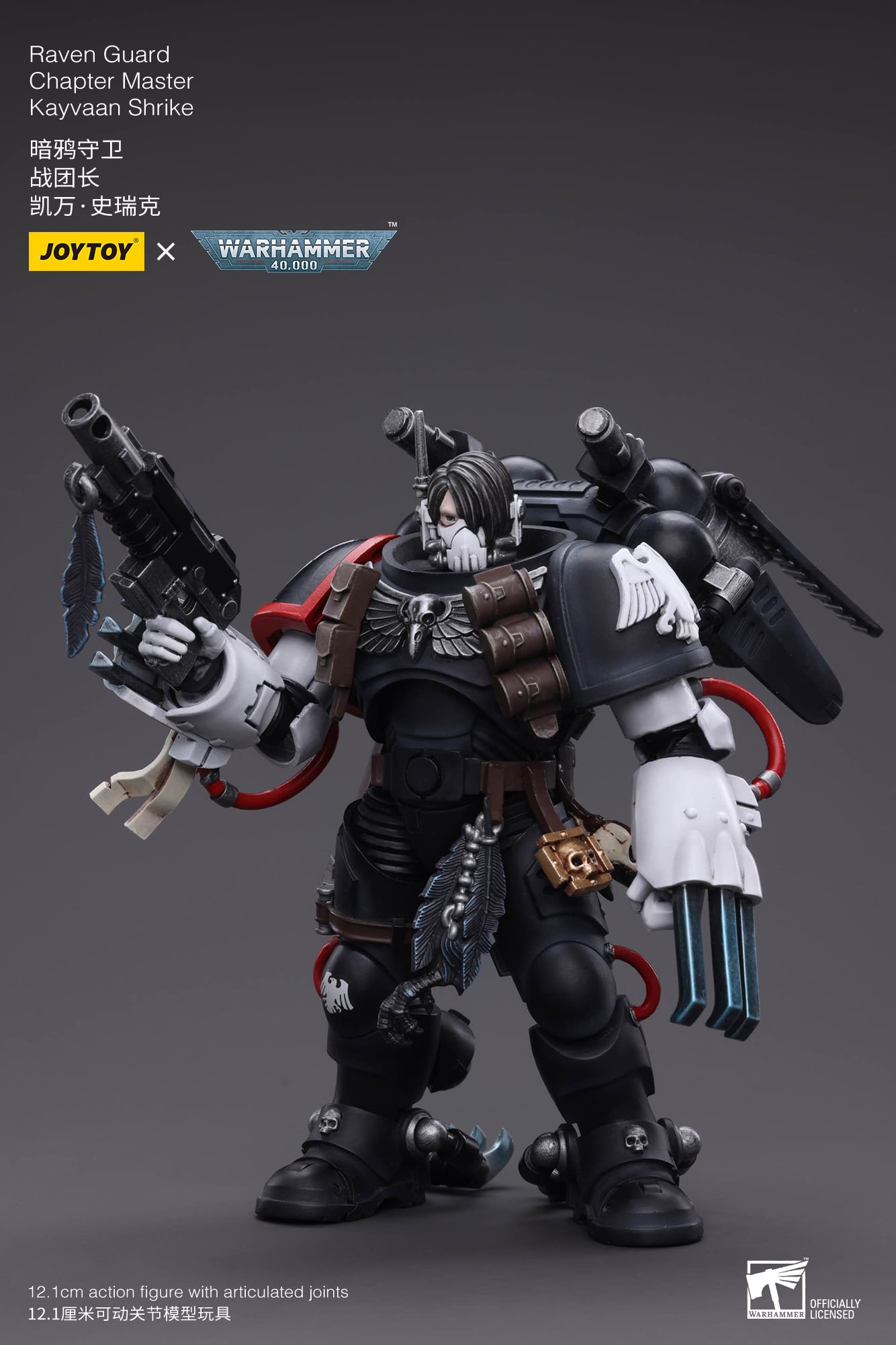 Warhammer 40K Raven Guard Chapter Master Kayvaan Shrike 1/18 Scale Action Figure Gallery Image 4