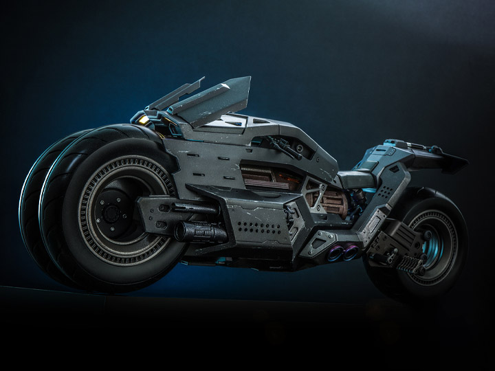 The Flash (2023) MMS704 Batcycle 1/6th Scale Collectible Vehicle Gallery Image 1