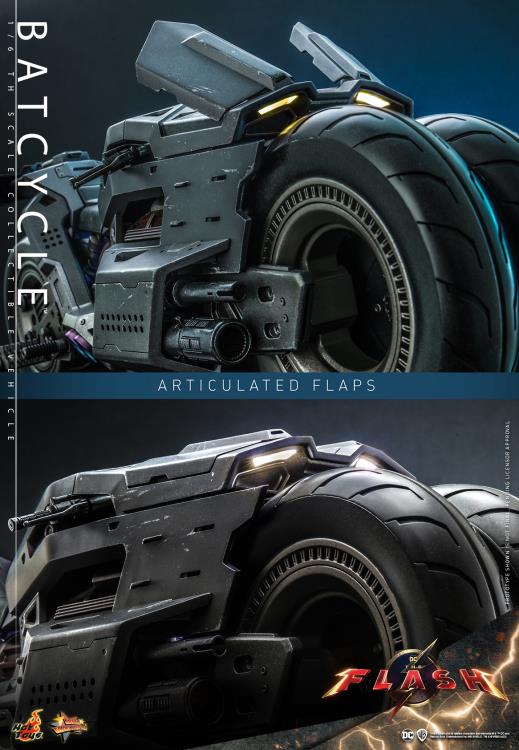 The Flash (2023) MMS705 Batman and Batcycle 1/6th Scale Collectible Figure Set Gallery Image 25