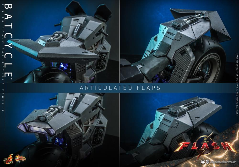The Flash (2023) MMS705 Batman and Batcycle 1/6th Scale Collectible Figure Set Gallery Image 24