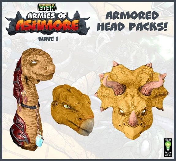 Defenders of Eden: Armies of Ashmore Armored Head Pack Gallery Image 3