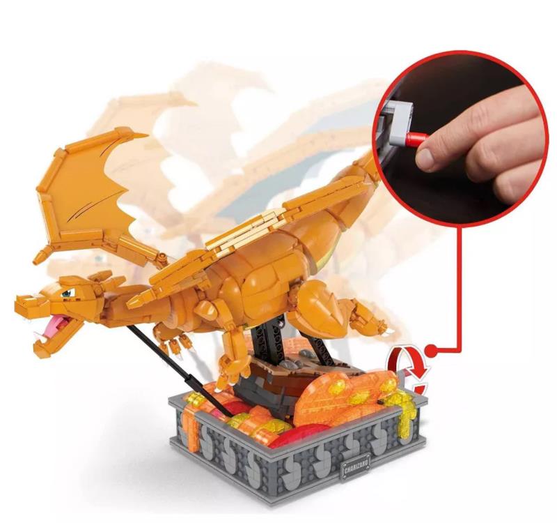Pokemon Mega Construx Wonder Builder Motion Charizard Gallery Image 4