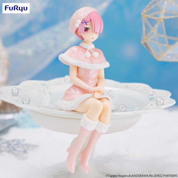 Re:Zero Starting Life in Another World Ram (Snow Princess Pearl Color Ver.) Noodle Stopper Figure Gallery Image 9