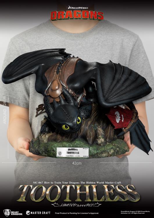 How to Train Your Dragon: The Hidden World Master Craft MC-067 Toothless Limited Edition Statue Gallery Image 10