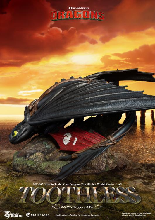 How to Train Your Dragon: The Hidden World Master Craft MC-067 Toothless Limited Edition Statue Gallery Image 6