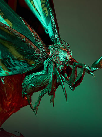 Godzilla: King of the Monsters Ultimate Masterline Battle in Boston Series Mothra Standard Limited Edition Statue Gallery Image 2