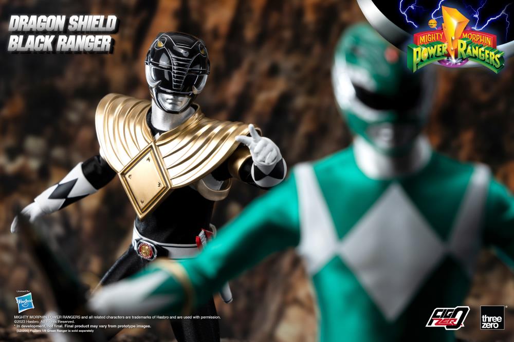 Mighty Morphin Power Rangers FigZero Dragon Shield Black Ranger 1/6 Scale Figure Gallery Image 19