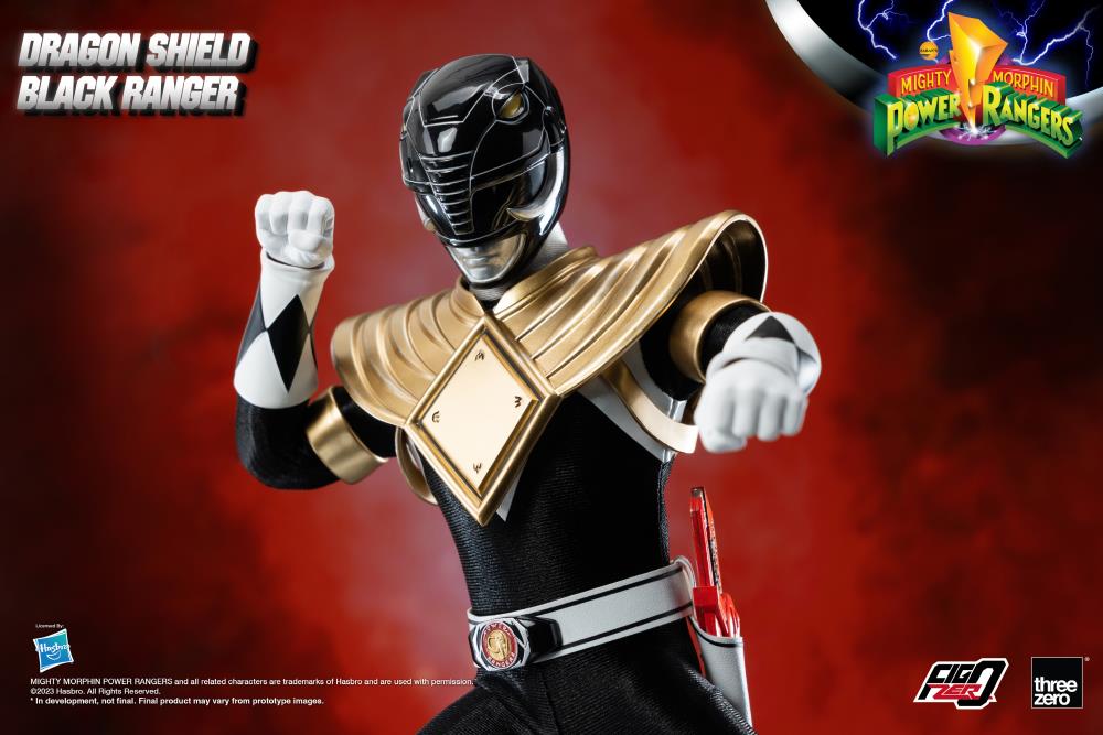 Mighty Morphin Power Rangers FigZero Dragon Shield Black Ranger 1/6 Scale Figure Gallery Image 16