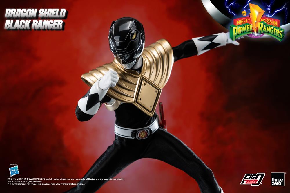 Mighty Morphin Power Rangers FigZero Dragon Shield Black Ranger 1/6 Scale Figure Gallery Image 15