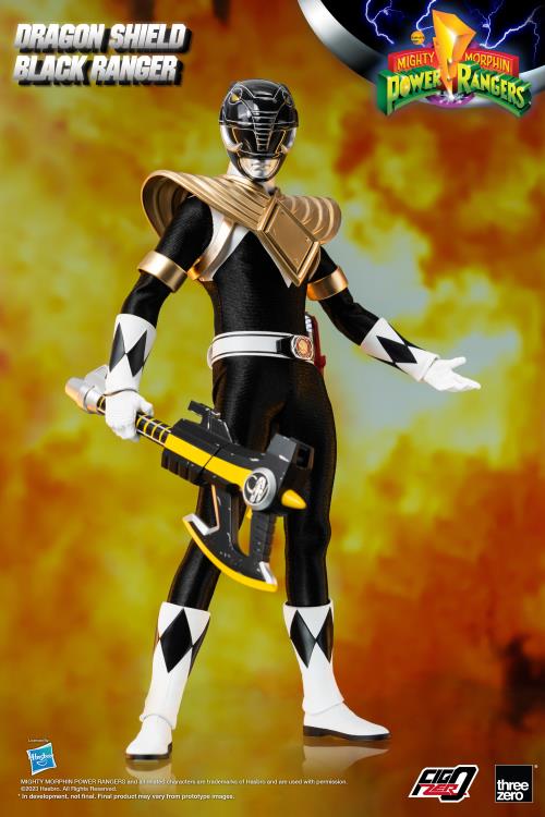 Mighty Morphin Power Rangers FigZero Dragon Shield Black Ranger 1/6 Scale Figure Gallery Image 3