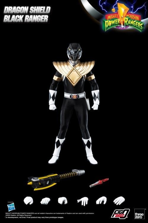 Mighty Morphin Power Rangers FigZero Dragon Shield Black Ranger 1/6 Scale Figure Gallery Image 20