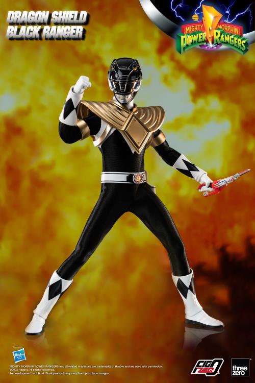 Mighty Morphin Power Rangers FigZero Dragon Shield Black Ranger 1/6 Scale Figure Gallery Image 10