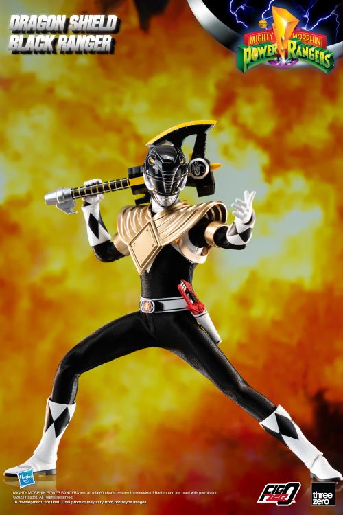 Mighty Morphin Power Rangers FigZero Dragon Shield Black Ranger 1/6 Scale Figure Gallery Image 5