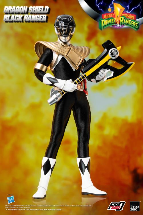 Mighty Morphin Power Rangers FigZero Dragon Shield Black Ranger 1/6 Scale Figure Gallery Image 4