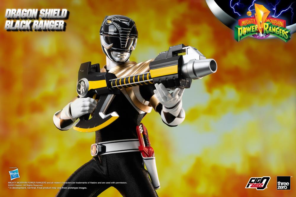 Mighty Morphin Power Rangers FigZero Dragon Shield Black Ranger 1/6 Scale Figure Gallery Image 12