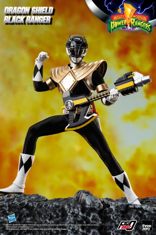 Mighty Morphin Power Rangers FigZero Dragon Shield Black Ranger 1/6 Scale Figure Gallery Image 6