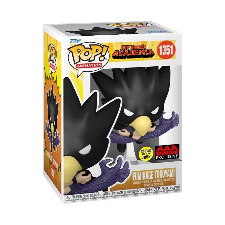 Pop! Animation: My Hero Academia - Fumikage Tokoyami (Black Fallen Angel) (Glow-in-the-Dark) AAA Anime Exclusive Gallery Image 6
