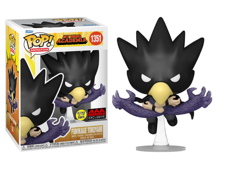 Pop! Animation: My Hero Academia - Fumikage Tokoyami (Black Fallen Angel) (Glow-in-the-Dark) AAA Anime Exclusive Gallery Image 1