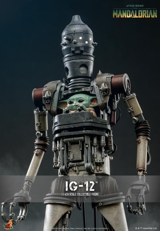 The Mandalorian TMS104 IG-12 and Grogu 1/6th Scale Collectible Figure Set Gallery Image 3