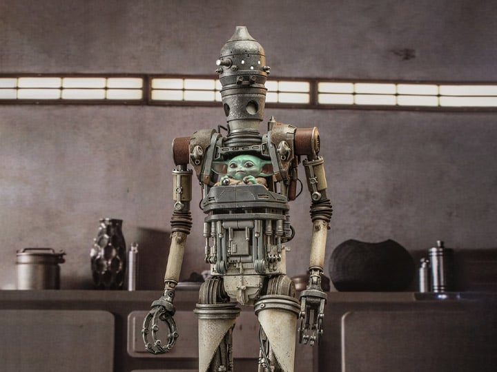 The Mandalorian TMS104 IG-12 and Grogu 1/6th Scale Collectible Figure Set Gallery Image 1