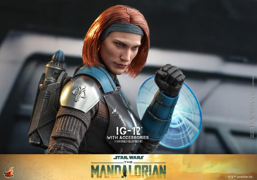 The Mandalorian TMS105 IG-12 and Grogu with Accessories 1/6th Scale Collectible Figure Set Gallery Image 14