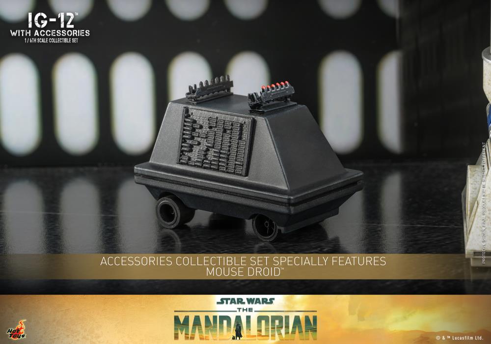 The Mandalorian TMS105 IG-12 and Grogu with Accessories 1/6th Scale Collectible Figure Set Gallery Image 17