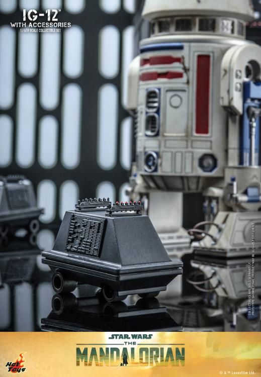 The Mandalorian TMS105 IG-12 and Grogu with Accessories 1/6th Scale Collectible Figure Set Gallery Image 15