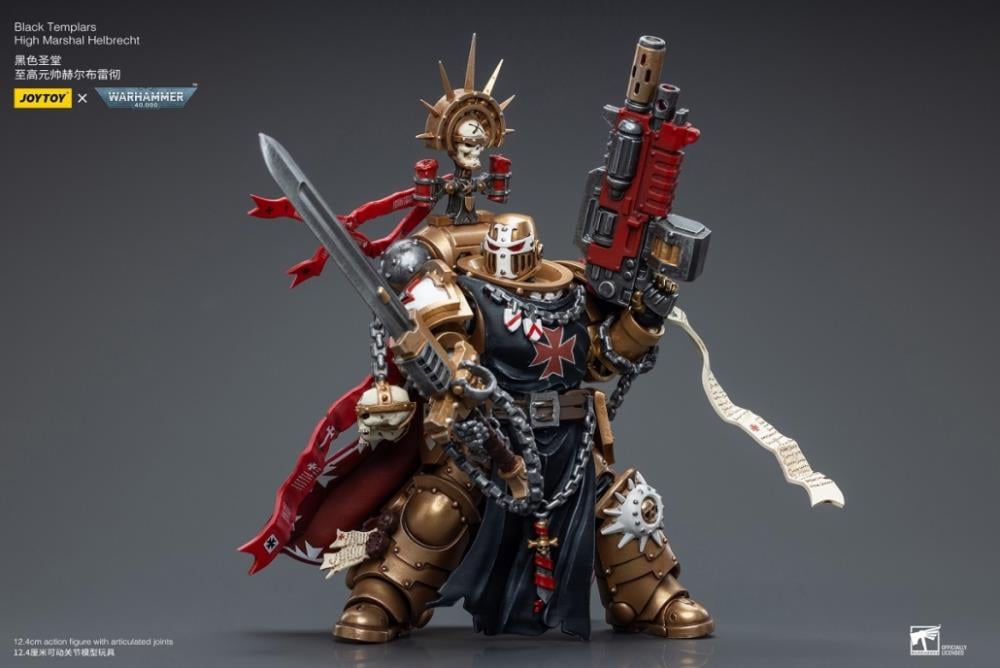 Warhammer 40K Black Templars High Marshal Helbrecht 1/18 Scale Figure Gallery Image 6