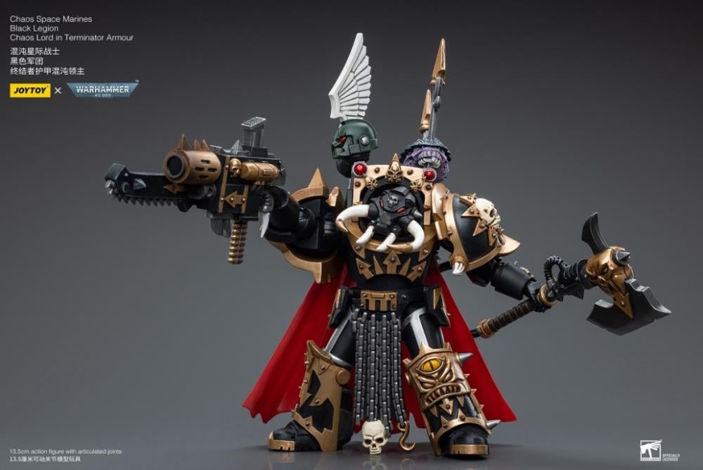 Warhammer 40K Chaos Space Marines Black Legion Chaos Lord in Terminator Armor 1/18 Scale Figure Gallery Image 8