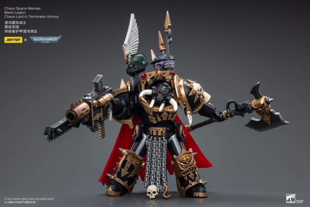 Warhammer 40K Chaos Space Marines Black Legion Chaos Lord in Terminator Armor 1/18 Scale Figure Gallery Image 10