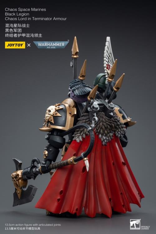 Warhammer 40K Chaos Space Marines Black Legion Chaos Lord in Terminator Armor 1/18 Scale Figure Gallery Image 13