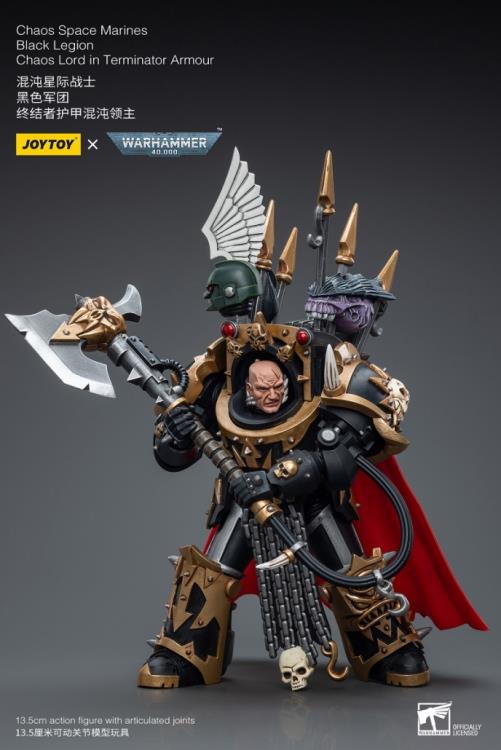 Warhammer 40K Chaos Space Marines Black Legion Chaos Lord in Terminator Armor 1/18 Scale Figure Gallery Image 12