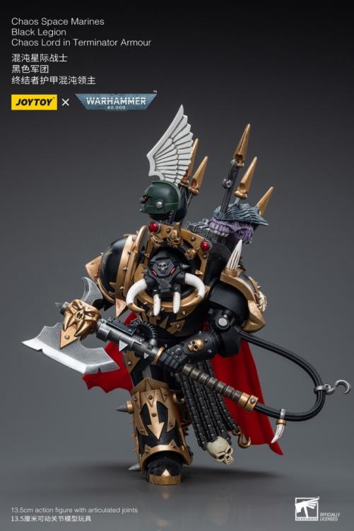 Warhammer 40K Chaos Space Marines Black Legion Chaos Lord in Terminator Armor 1/18 Scale Figure Gallery Image 7