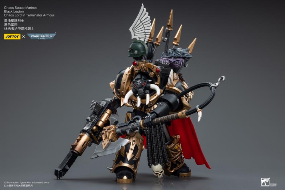 Warhammer 40K Chaos Space Marines Black Legion Chaos Lord in Terminator Armor 1/18 Scale Figure Gallery Image 11