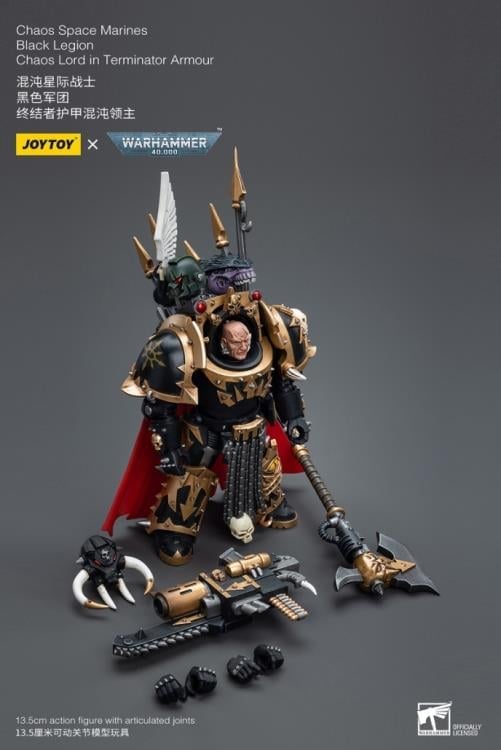 Warhammer 40K Chaos Space Marines Black Legion Chaos Lord in Terminator Armor 1/18 Scale Figure Gallery Image 14