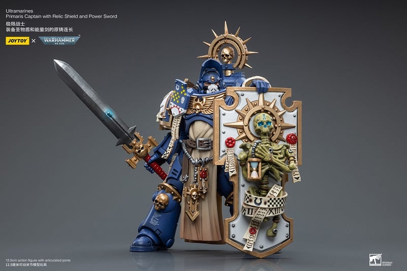 Warhammer 40K Ultramarines Primaris Captain (Relic Shield and Power Sword) 1/18 Scale Figure Gallery Image 8