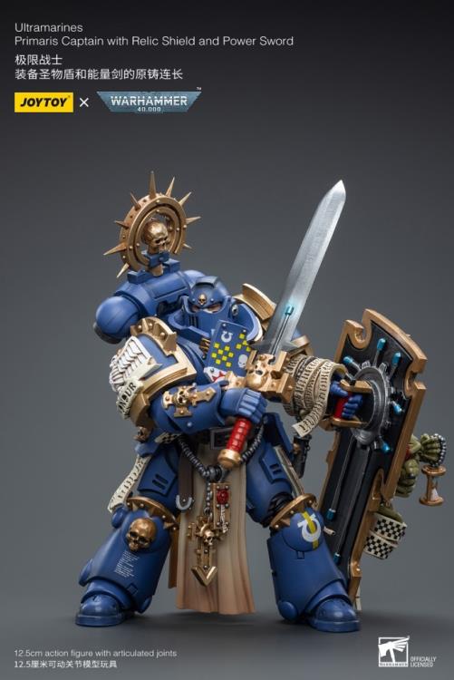 Warhammer 40K Ultramarines Primaris Captain (Relic Shield and Power Sword) 1/18 Scale Figure Gallery Image 6