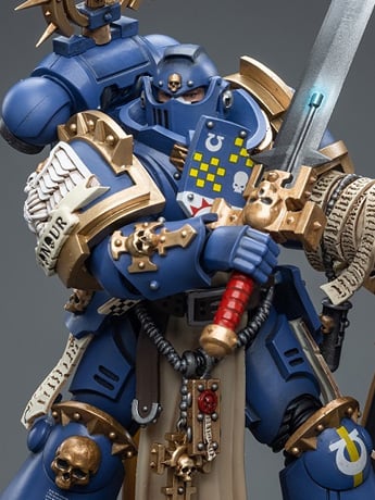 Warhammer 40K Ultramarines Primaris Captain (Relic Shield and Power Sword) 1/18 Scale Figure Gallery Image 2