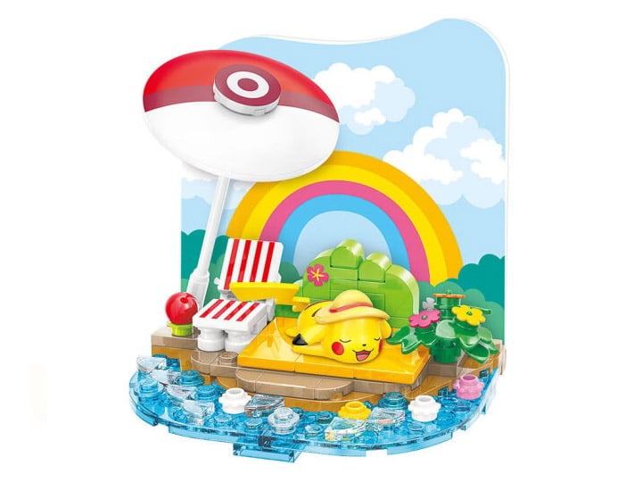 Pokemon Holiday Party Pikachu Sunbathe Block Toy Set Gallery Image 1