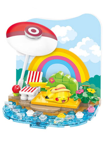 Pokemon Holiday Party Pikachu Sunbathe Block Toy Set Gallery Image 2