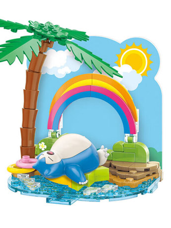 Pokemon Holiday Party Snorlax Lazy Nap Block Toy Set Gallery Image 2