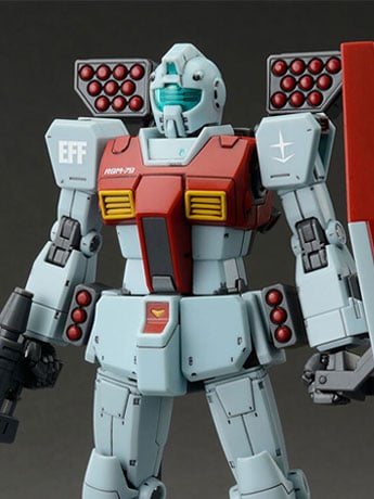 Mobile Suit Gundam: The Origin MSD HGGTO GM (Shoulder Cannon/Missile Pod Equipped) 1/144 Scale Model Kit Gallery Image 2