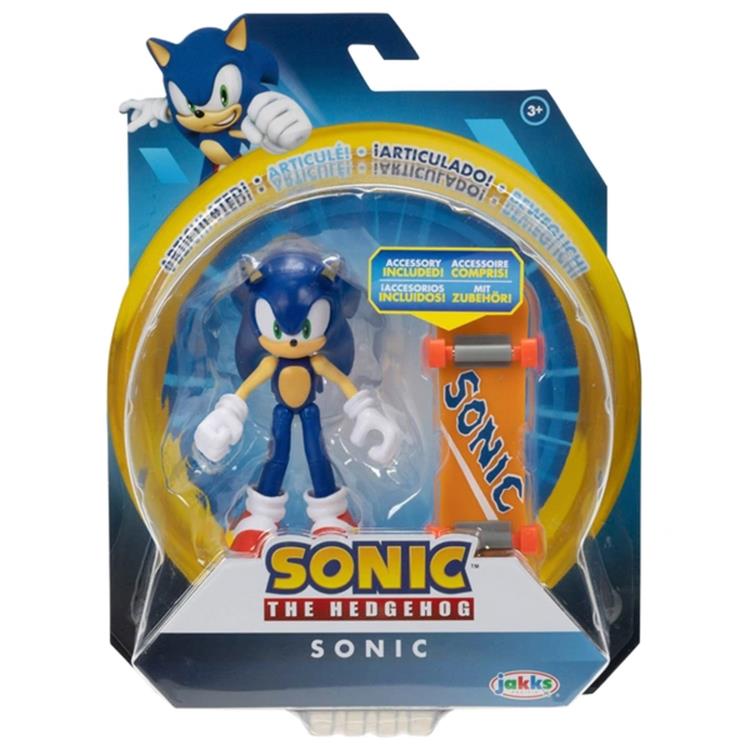Sonic The Hedgehog Modern Sonic with Skateboard 4-Inch Scale Figure Gallery Image 4