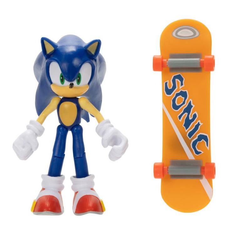 Sonic The Hedgehog Modern Sonic with Skateboard 4-Inch Scale Figure Gallery Image 3