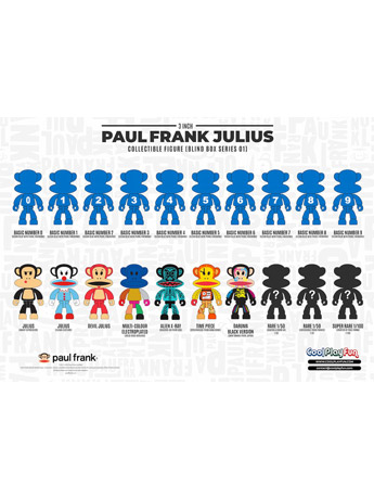 Paul Frank Julius Series 01 Box of 25 Random Blind Box 3" Figures Gallery Image 2
