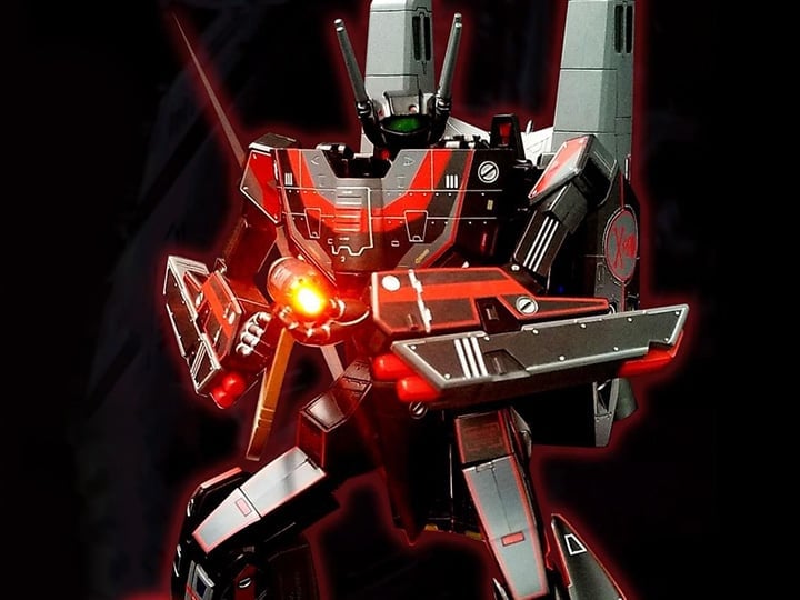 Macross VF-1S Valkyrie (Dark Red Ver.) with Fast Pack Armor 1/72