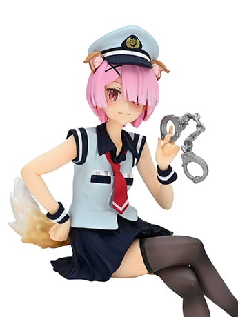 Re:Zero Starting Life in Another World Ram (Police Officer Cap w/ Dog Ears) Noodle Stopper Figure Gallery Image 2