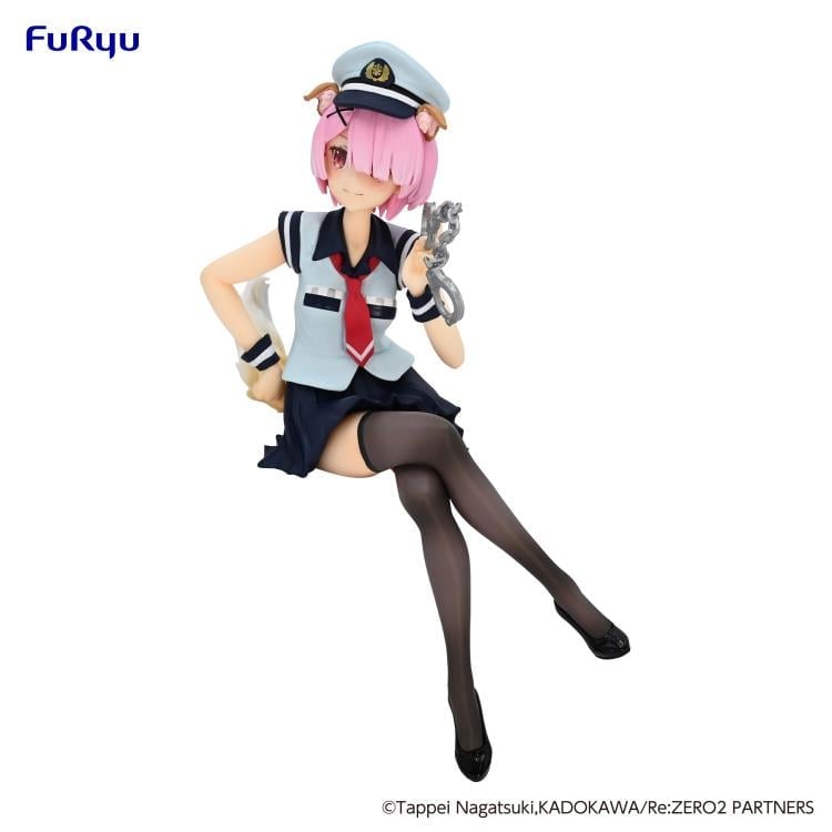 Re:Zero Starting Life in Another World Ram (Police Officer Cap w/ Dog Ears) Noodle Stopper Figure Gallery Image 10